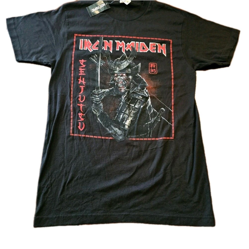 HOT TOPIC iron maiden samurai graphic band t shirt black size m new with tag